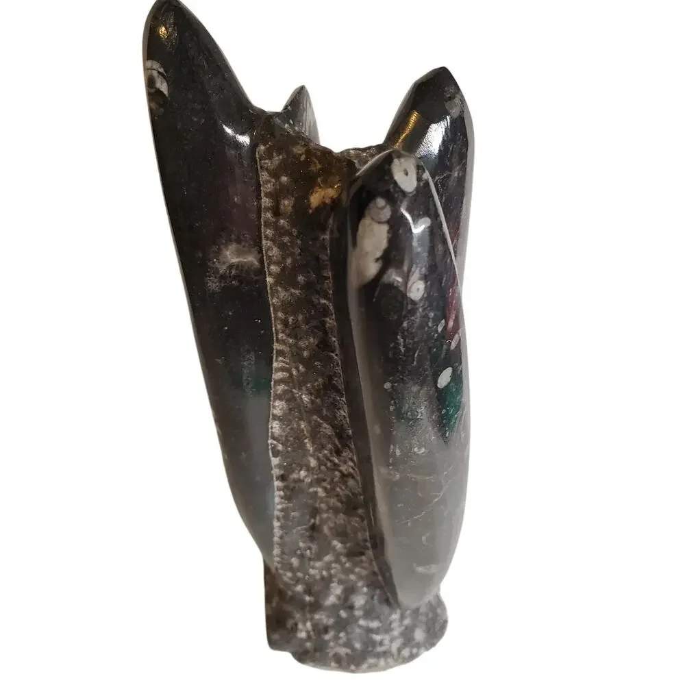 Black Fossils Orthoceras Sculpture Tower - 8